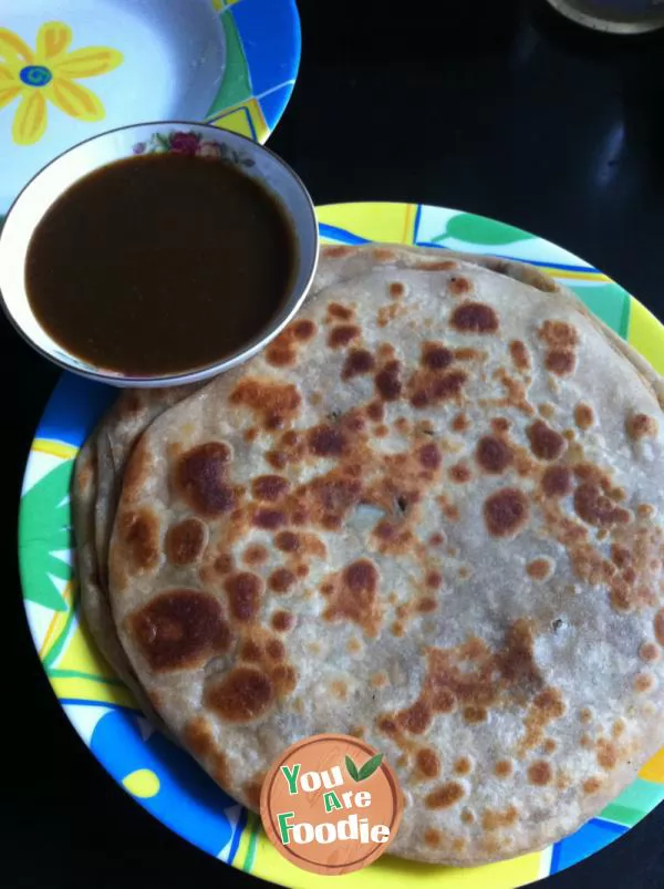 Aloo parathas Indian potato pie