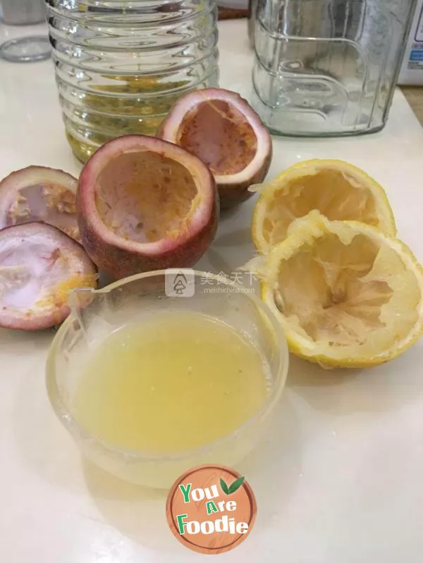 Tropical fruit juice - passion fruit lemon honey