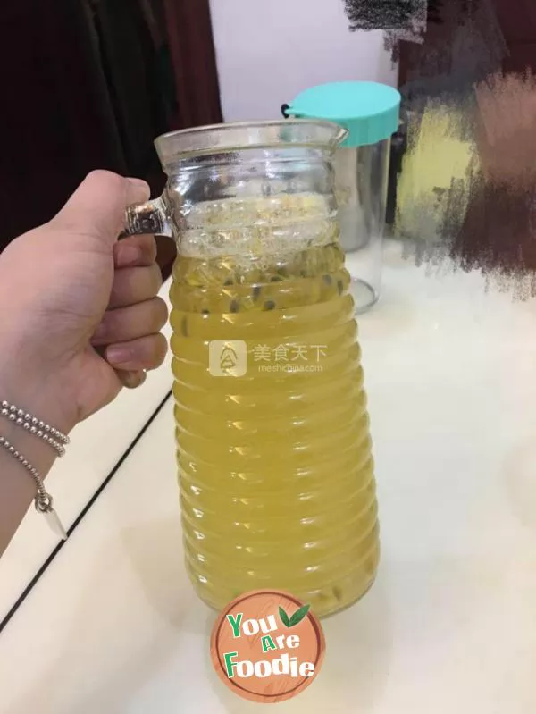 Tropical fruit juice - passion fruit lemon honey