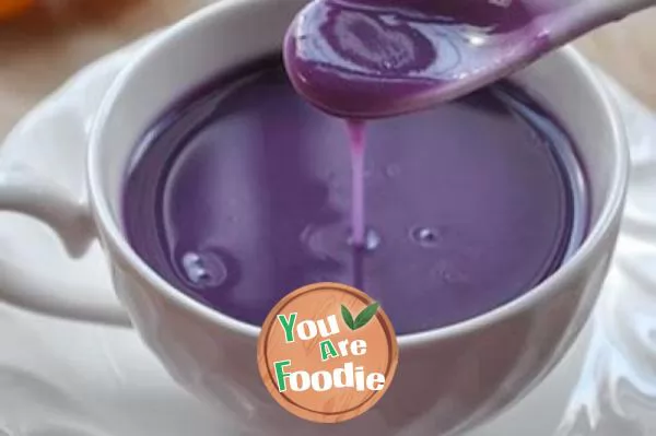 Baby food -- sesame sauce flavored purple potato corn paste