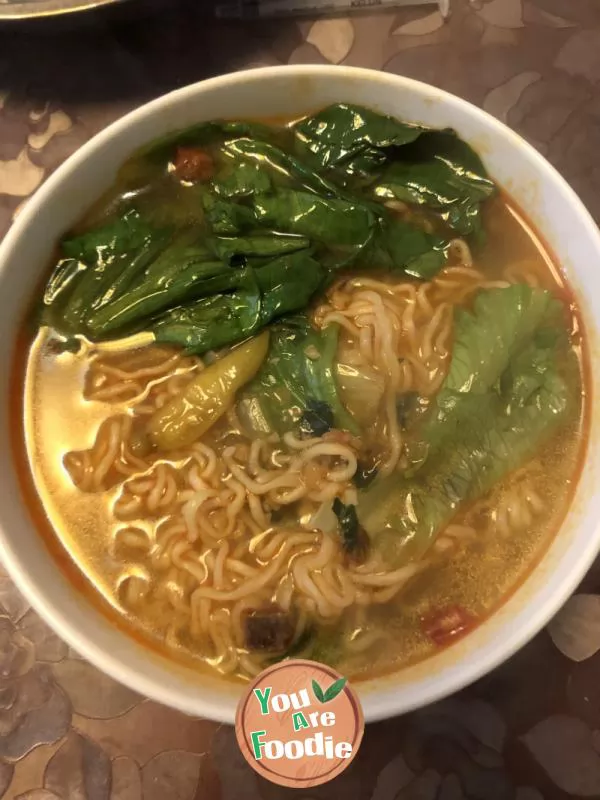 Noodles with pickled pepper