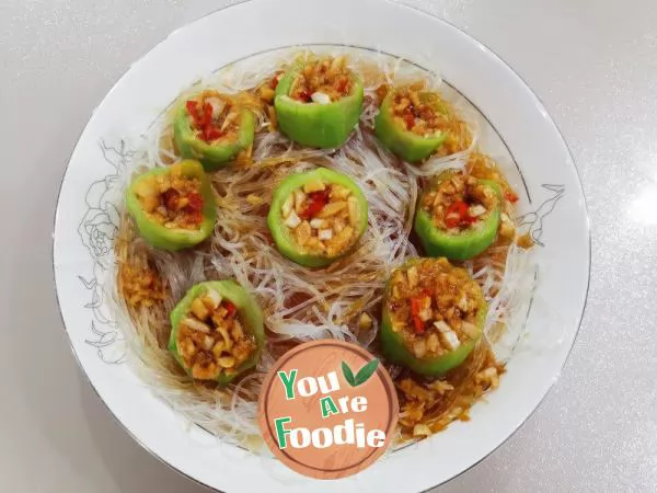 Steamed Luffa with Minced Garlic and Vermicelli