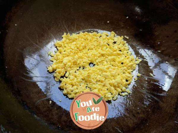Fried rice with egg in soy sauce