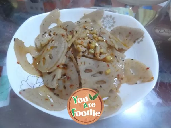 A 10 minute appetizer -- hot and sour lotus root slices