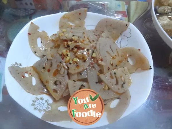 A 10 minute appetizer -- hot and sour lotus root slices