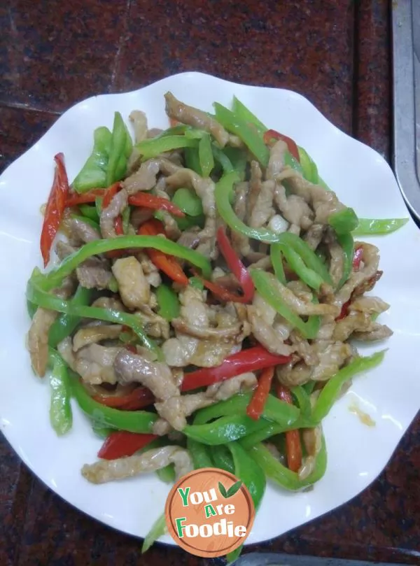 Stir fried shredded pork