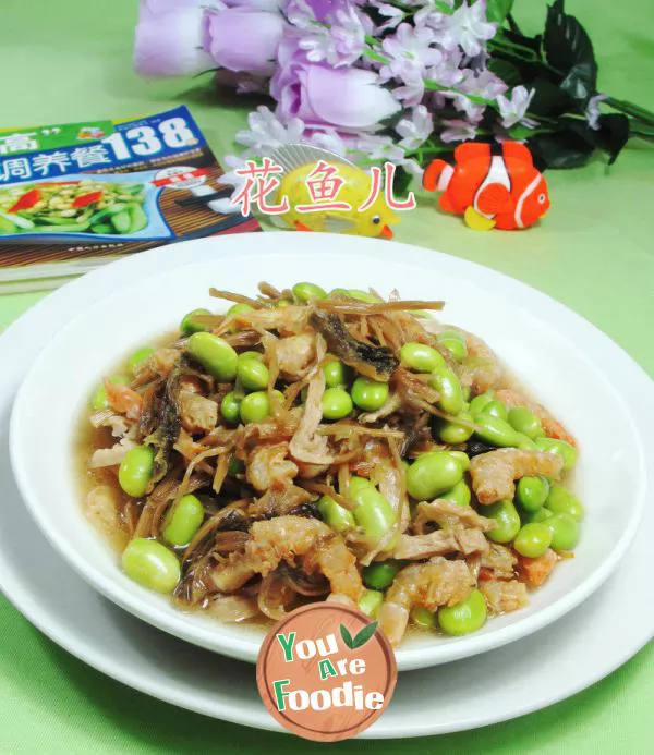 Stir-fried-soybeans-with-boiled-bamboo-shoots-and-dried-vegetables