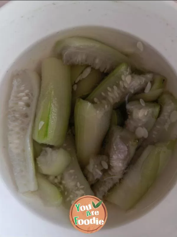 Loofah ginger slice soup