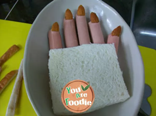 Halloween breakfast dare you eat such a weird breakfast ~ ~ sausage fingers