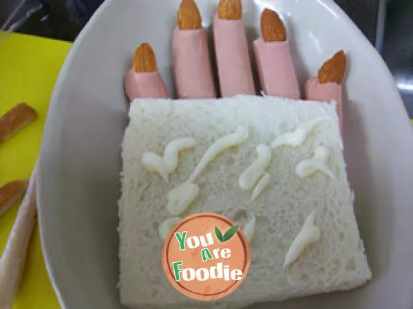 Halloween breakfast dare you eat such a weird breakfast ~ ~ sausage fingers