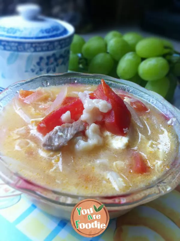 White radish tomato pimple soup