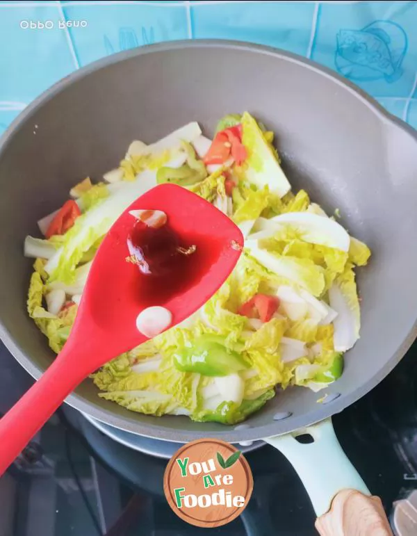 Stir fried cabbage with lard