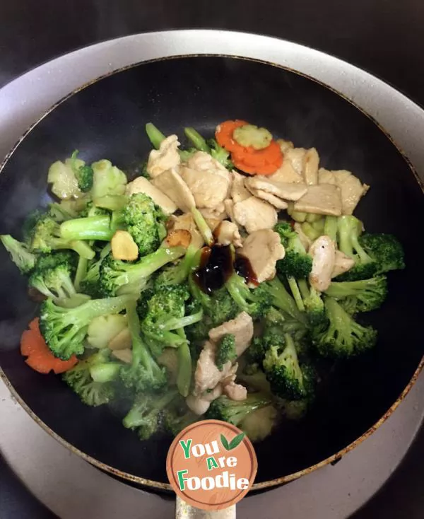 Fried chicken breast with Broccoli