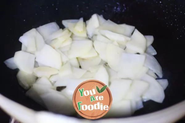 Fried zucchini with potatoes