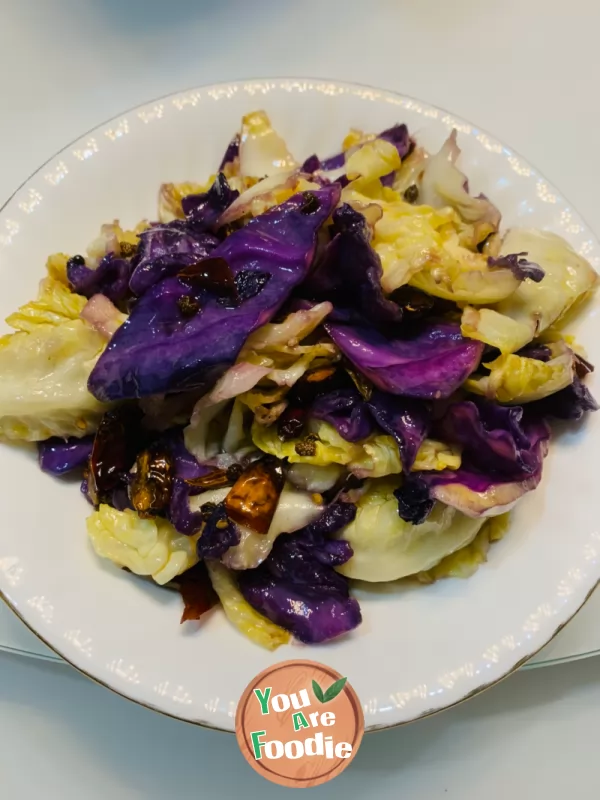 Stir fried double cabbage