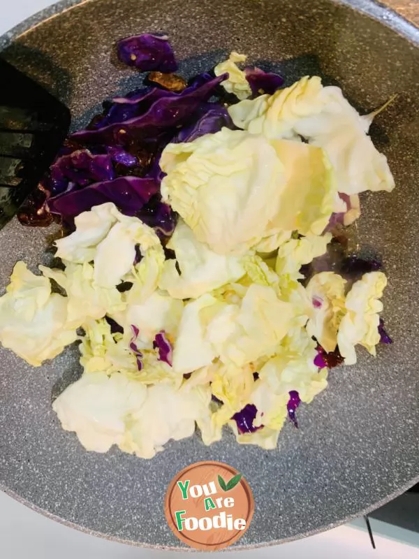 Stir fried double cabbage