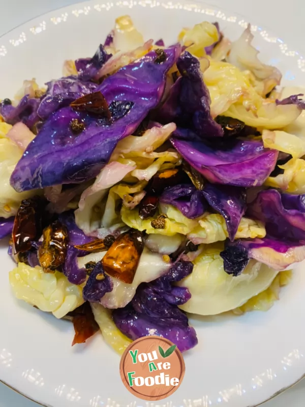 Stir fried double cabbage