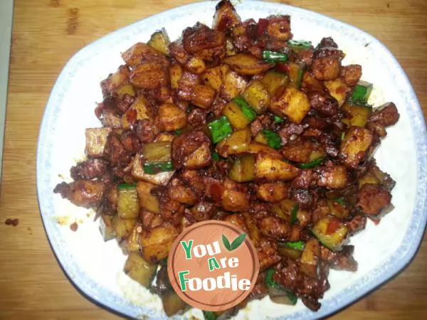 Fried diced rice