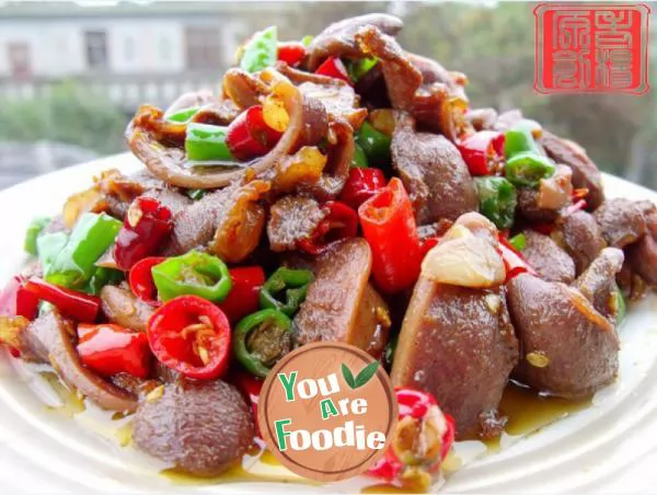 Hot and sour duck gizzard