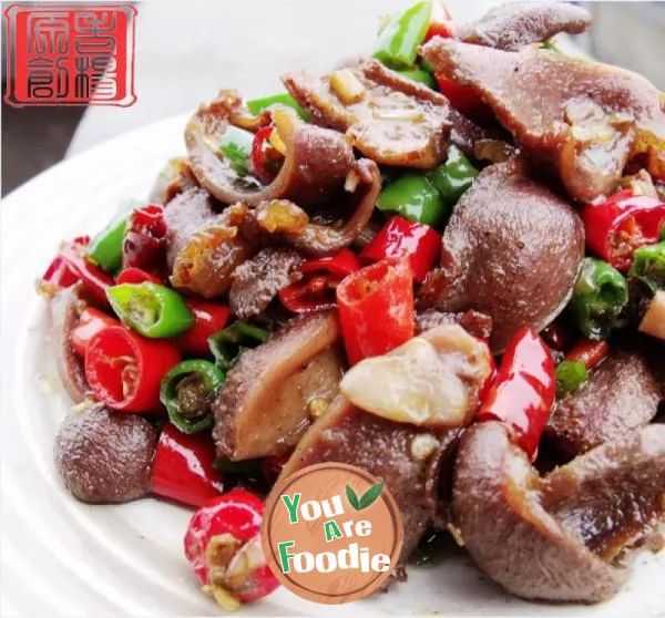 Hot and sour duck gizzard