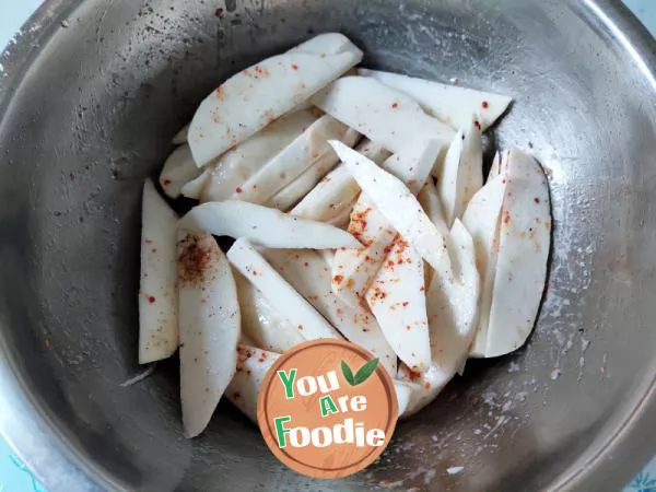 Taro with pepper and salt (air frying pan version)