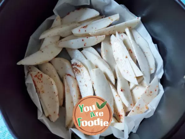 Taro with pepper and salt (air frying pan version)