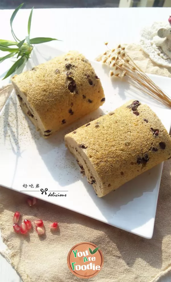 Red bean Matcha roll