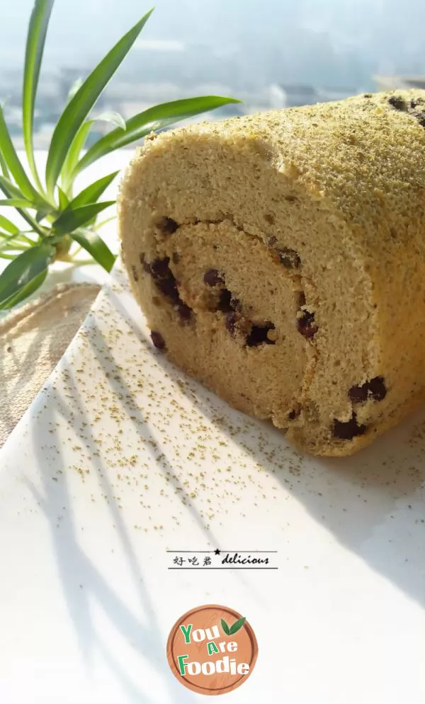 Red bean Matcha roll