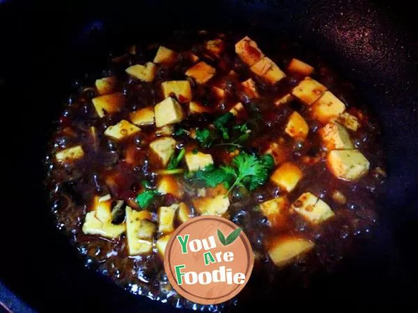 [Mapo Tofu] - the homemade tender tofu is spicy and delicious