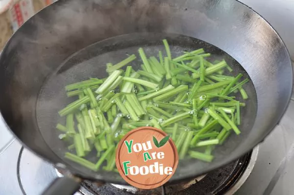 Shredded pork and celery