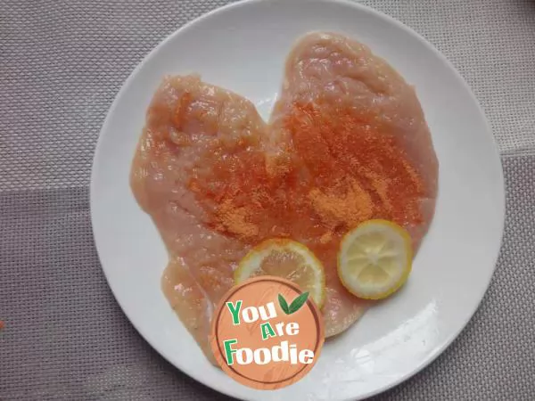 Chicken steak with lemon