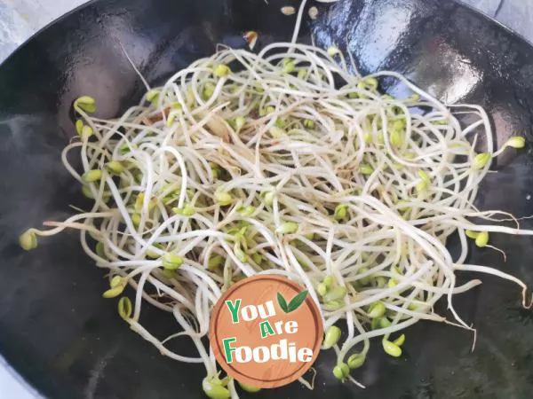 Stir fried soybean sprouts