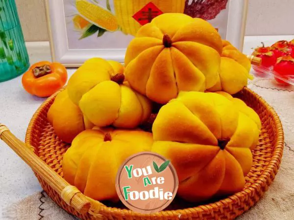 Sweet,-soft,-glutinous-and-delicious-pumpkin-and-bean-paste-buns