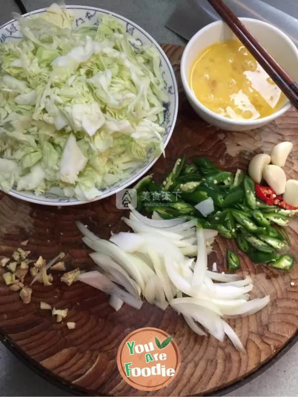 Home cooked fried noodles