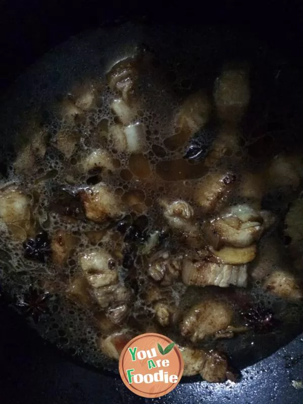 Braised pork in brown sauce