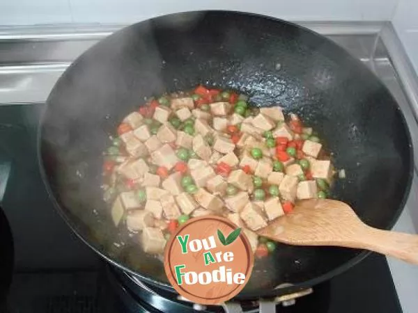 Stewed tofu with fresh shellfish sauce