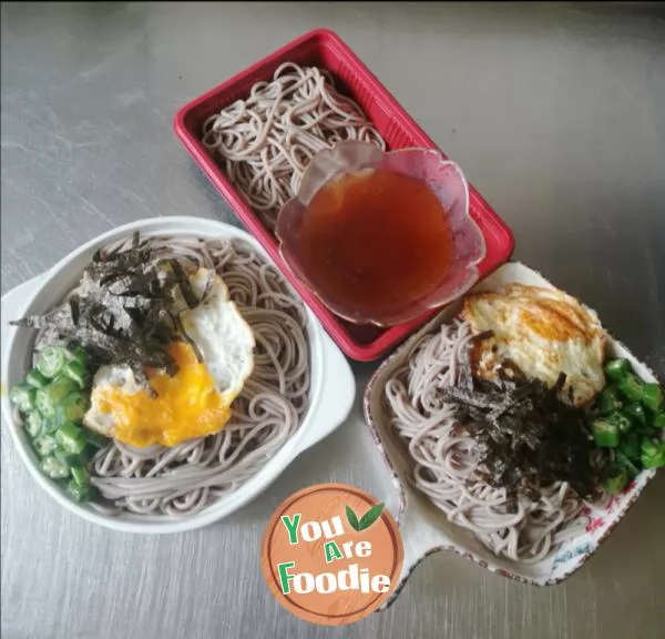 Cold noodles with buckwheat