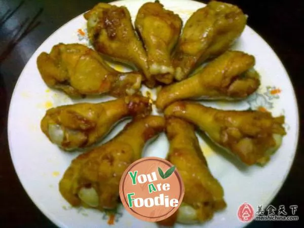 Microwave oven barbecue [spicy cumin flavored chicken wing root]