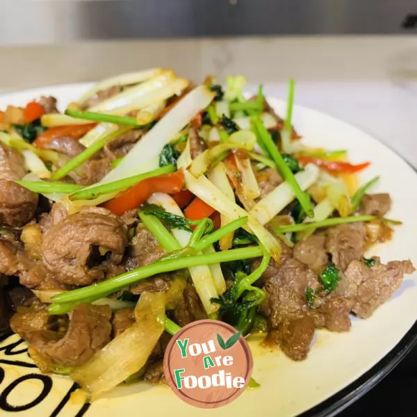 Fried-beef-with-leek-and-coriander