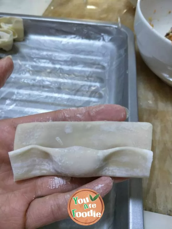 Chicken and mushroom wonton