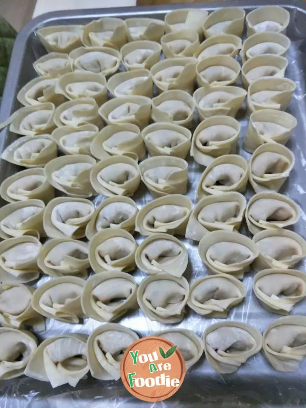 Chicken and mushroom wonton