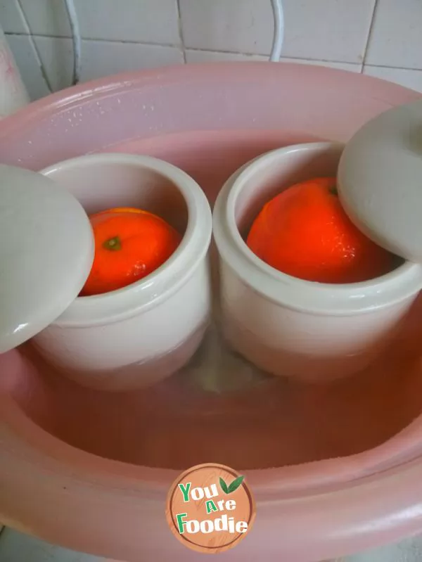 Steamed orange salt with salt