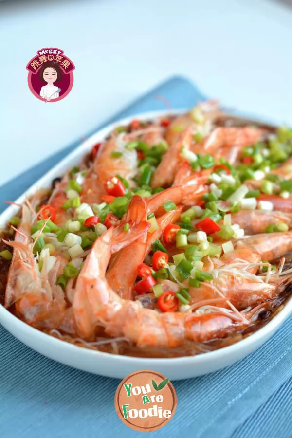 Steamed shrimp with vermicelli