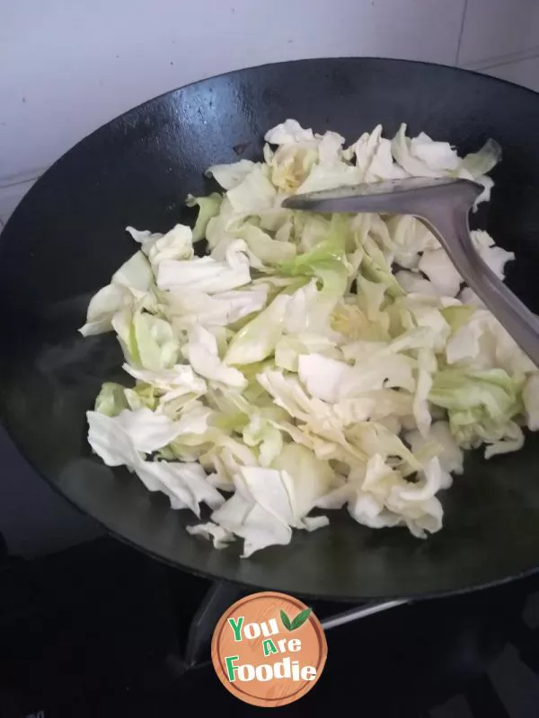 Fried cabbage with Braised pork belly