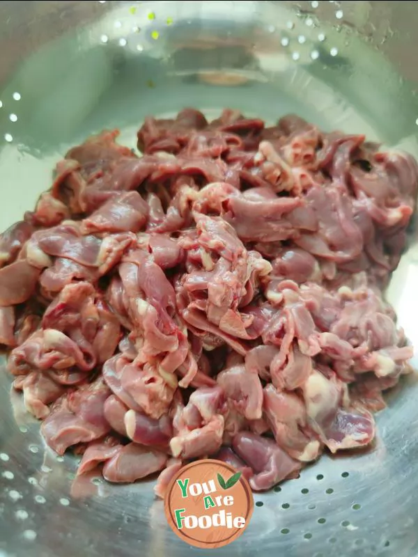 Stir fried duck heart