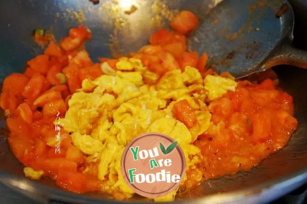 Fried egg with spicy tomato