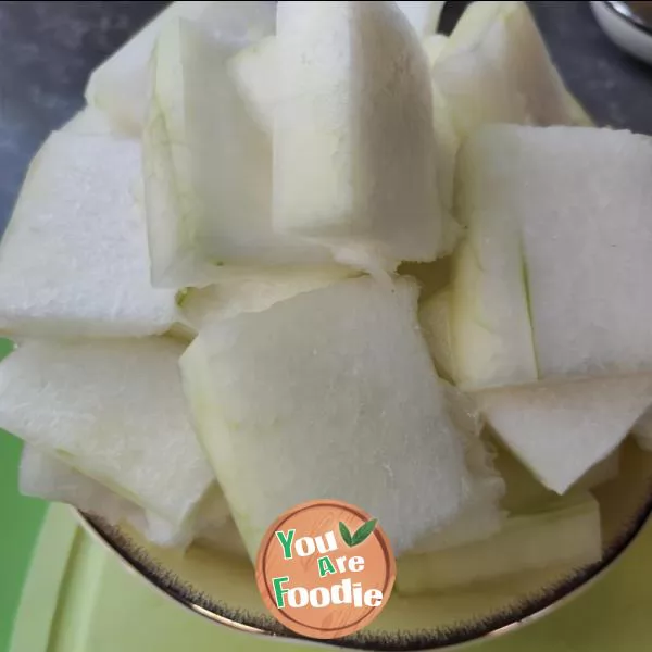 Braised white gourd with sliced meat and shrimp skin