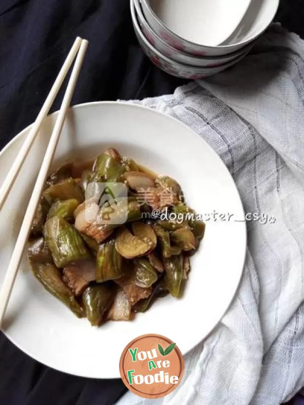 Oil free cooking [braised eggplant]