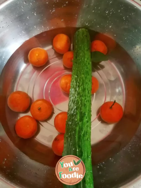 Cucumber and orange dish