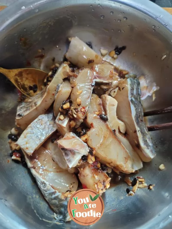 Steamed fish brisket in drum sauce